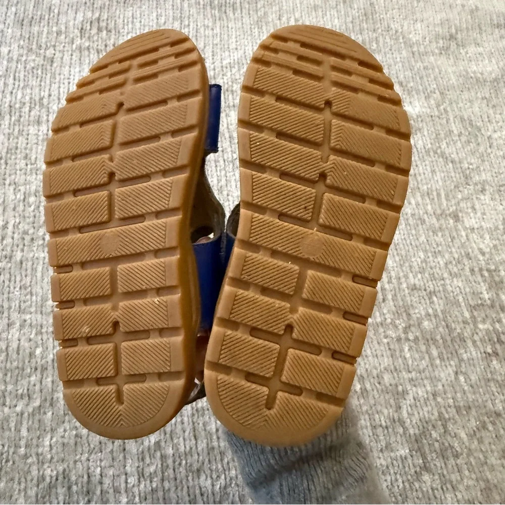 Hobibear Blue Leather Toddler Sandals Size 1.5 Comfort Shoes‎